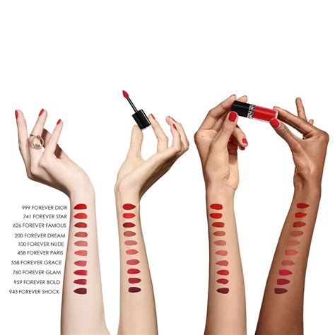 rouge dior forever liquid transfer-proof lipstick swatches